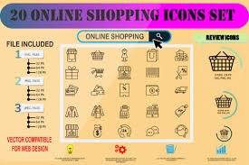Download Online Shopping Icons Set Graphic By Dr Iconsart Creative Fabrica SVG Cut Files
