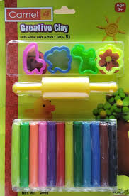 They are divided into portions to make the task easier. Camlin Kokuyo Creative Clay 200 G With 4 Moulds And 1 Rollar Pin In One Set Pack Of 2 Amazon In Books