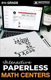 4th Grade Digital Math Centers Google Slides For Google Drive Free Sample Math Centers Math Math Instruction