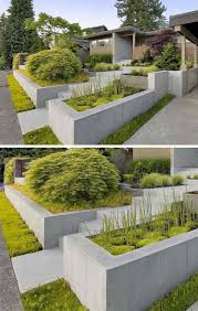 Parterre Sureleve Et Bac A Fleurs En Beton 10 Idees Modernes Et Creatives Amenagement Jardin Jardin Moderne