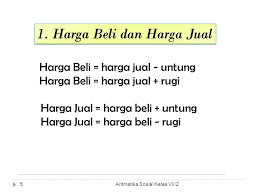 Materi matematika yang menyangkut kehidupan sosial terutama penggunaan mata uang dikenal dengan nama aritmetika. Aritmatika Sosial Kelas Vii Sm 2 Kurikulum Ppt Download