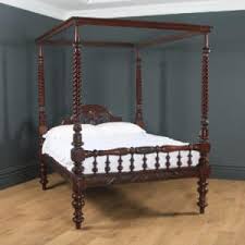 Add to my wish list. King Size Four Poster Bed Victorian Colonial Raj Yola Gray Antiques
