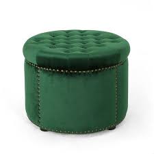 Elegant living room furniture black faux leather large storage ottoman bench 50 $119. 22 Emerald Green And Black Contemporary Round Tufted Ottoman Accuweather Shop