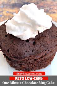 Easy Keto Low Carb One Minute Chocolate Mug Cake Is A Quick Gluten Free Recipe That Uses Sug Keto Chocolate Mug Cake Keto Dessert Recipes Chocolate Mug Cakes