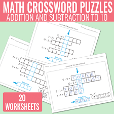 Solutions can be the products of equations or while it's not a math puzzle in the traditional sense, prodigy uses many of the same principles to develop critical thinking skills and mathematical fluency. Math Crossword Puzzles Addition And Subtraction To 10 Worksheets Easy Peasy Learners