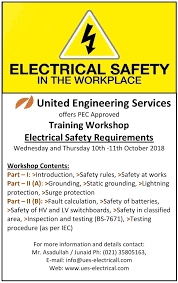 Every workshop should have ground rules. United Engineering Services On Twitter Ues Offers Pec Approved Training Workshop For October 2018 Electrical Safety Requirements On 10 11 Oct 2018 For Registration Informations Please Contact At Tel 922135805163 Email Info Ues Electrical Com