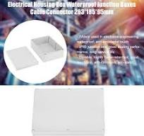 Respicefinem Water Resistant White ABS Plastic Enclosure Project Case 263x185x95mm IP65 Protection Suitable for Indoor and Outdoor Electrical Projects ...