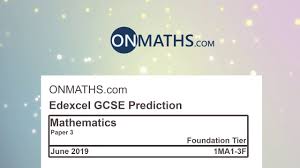 2019 Predicted Maths Gcse Paper 3 Edexcel Foundation Paper 3 Calculator Exam 1ma1 3f Youtube