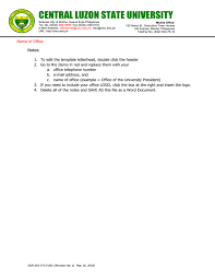 Find great designs for president letterhead on zazzle. Clsu Letterhead Docx