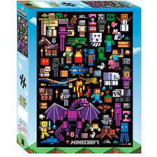 Afl puzzle 1000pcs carlton blues 4 player jigsaw p. Minecraft Mobbery 1000 Piece Jigsaw Puzzle Jb Hi Fi