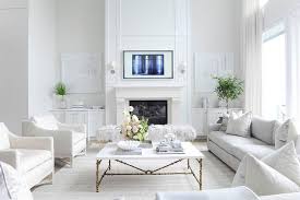 Kick back and relax in an accent chair or slipper chairs for your living room or bedroom. White And Gold Cocktail Table With White Accent Chairs Transitional Living Room
