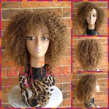 Shop our selection of natural looking wigs for african american women from top designer brands. On Sale Kinky Curly Wig With Bangs Short Curly Half Wig Big Natur Glory Tress