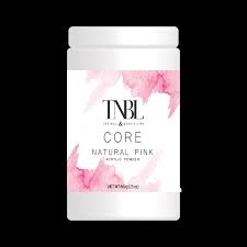 Inside base is a clear pink natural nail color, and the outer tips are solid white. Tnbl Nail Beauty Supply Tnbl Core Acrylic Nail Powder Natural Pink 660g 23oz The Nail Beauty Link