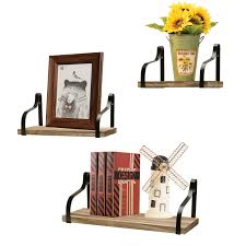 4.8 out of 5 stars 579 ratings. Floating Shelves Living Room Kitchen Office Bathroom Hblife Floating Shelves Wall Mounted Set Of 3 Rustic Wood Wall Storage Shelves For Bedroom Home