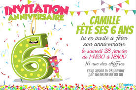Carte invitation anniversaire fille à personnaliser avec photos et texte sur carteland.com. Invitation Anniversaire 6 Ans Chiffres Droles Gratuite A Per Invitation Anniversaire Texte Invitation Anniversaire Enfant Cartes Invitation Anniversaire Enfant