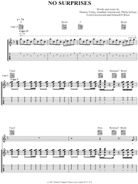 Maybe you would like to learn more about one of these? Radiohead No Surprises Guitar Tab In F Major Download Print Sku Mn0053524