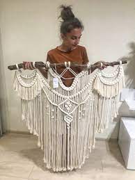 These tutorials will show you exactly how to diy super cute macrame wall hangings, baby mobiles, rainbows, and even a baby swing! Large Macrame Wall Hanging Wall Art Big Macrame Boho Wall Etsy Macrame Wall Hanging Diy Macrame Wall Art Macrame Wall Hanging Patterns