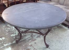 Thonet style bistro table with granite top. Conservatory Dining Table The Circular Granite Top On A Triform Wrought Base 77cm H X 122cm