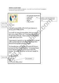 Friendly Letter Format Esl Worksheet By Bevm