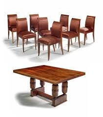 Every piece is manufactured with great patience and care. Ruhlmann Emile Jacques Exceptional Dining Room Furniture In Indian Rosewood Veneer And Cuban Mahogany Including An Italian Style Extensible Table And A Suite Of Eight Chairs 1932 1933 Mutualart
