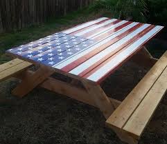 Vinyl Wrapped Handcrafted Patio Picnic Table Choose All American Or Anything You Want Go America Patio Picnic Picnic Table Picnic