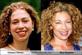 Much like many women with curly hair before her, clinton finally found a routine that worked and decided that it was time to make straight hair her so, thanks to chelsea clinton, we got oversized suits, sweatpants and massive acid wash jeans. Totally Looks Like Chelsea Clinton Cheezburger
