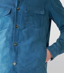 Loro Piana Blue Suede Overshirt Jacket Harrods Uk