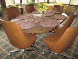 Chromcraft Vintage Mid Century Modern Dinette Table With 6 Swivel Chairs Leaf Dinette Tables Mid Century Modern Swivel Chair