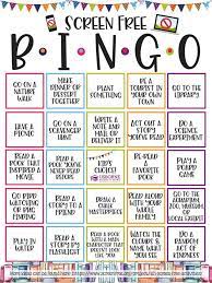 Screen Free Week Bingo Board Turn Off Screens And Turn On Life This Week This Bingo Board Offers Summer Learning Bingo For Kids Summer Activities For Kids