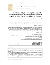 Pdf The Effects Of Hydro Priming Intervals On The Germination And Yield Of Kidney Beans Phaseolus Vulgaris L In The Humid Forest Zone Of Cameroon