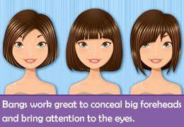 Cute Bangs Especially The One On The Right Haircut For Big Forehead Big Forehead High Forehead