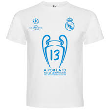 Real madrid wins record extending 13th title. A Por La 13 Champions League Real Madrid Cotton Short Sleeve T Shirt Men 1 White Shopee Malaysia