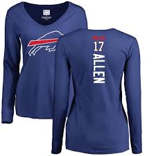 Official 17 Josh Allen Royal Blue Nike Nfl Backer Womens