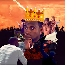 Kanye West My Beautiful Dark Twisted Fantasy Album Cover Original Kanye West My Beautiful Dark Twisted Fantasy Cover Art Poster Chalter Beautiful Dark Twisted Fantasy Album Art Dark And Twisted