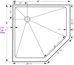 Corner Shower Pan Dimensions Corner Shower Shower Pan Master Bathroom