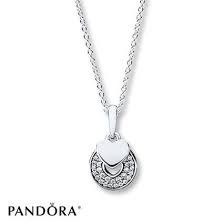 Jared Pandora 27 6 Necklace Celebration Hearts Sterling Silver Necklace Diamond Necklace Pearl Necklace