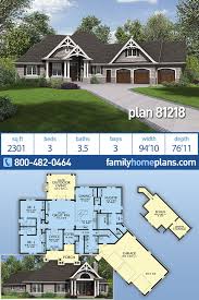 Craftsman Style House Plan 81218 With 3 Bed 4 Bath 3 Car Garage Craftsman Style House Plans Family House Plans Craftsman House Plans