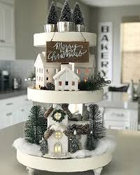 Lori's christmas farmhouse tiered tray wraps up our post. Jolly Inspiration To Styling Tiered Trays For Happy Holidays Christmas Diy Christmas Centerpieces Christmas Crafts