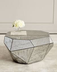 One (1) coffee table material: Antiqued Mirrored Coffee Table Horchow Com