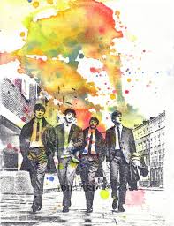 Watercolor Painting Print Beatles Art Beatles Fan Art Beatles Painting