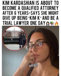 Kim Kardashian is closer than ever to becoming a lawyer📚🔥 After 6 years  of study, she says she might give up “Kim K” one day… and fully step into  the courtroom. Would