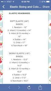 Headband Measurements Child Hat Measurements Elastic Headbands Kids Hats