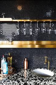 10 Out Of 10 Designers Will Want To Tile Their Kitchen Like This Black Tiles Kitchen Dark Tile Backsplash Bars For Home