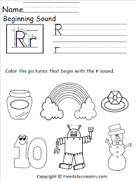 Her job is to put red robots . Free Beginning Sounds Worksheet Letter R Free4classrooms