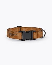 Leather Dog Collar Mockup Front View High Angle Shot In Object Mockups On Yellow Images Object Mockups Mockup Free Psd Mockup Free Download Leather Dog Collars