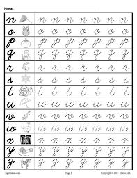 Free Cursive Lowercase Letter Tracing Worksheets Letter Tracing Worksheets Cursive Writing Worksheets Cursive Worksheets