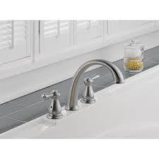 Delta roman tub faucet come in many sizes, designs, shapes, colors, materials, and orientations, all of a price of course but i'll address that next post. Delta T2775 Chrome Leland Deck Mounted Roman Tub Filler Trim Faucetdirect Com