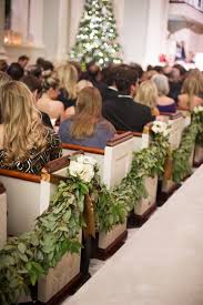 Check out this wood church pews decorated with greenery and see more inspirational photos on theknot.com. Our Favorite Ideas For Church Wedding Decorations Inside Weddings