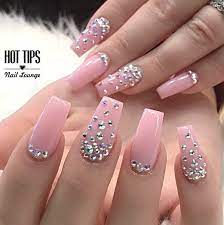 Many shades of pink nails. Pin By Sabine Schatz On Unas Nails Design With Rhinestones Rhinestone Nails Gem Nails