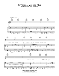 Jane Birkin Et Serge Gainsbourg Je T Aime Moi Non Plus Lyrics Jane Birkin Serge Gainsbourg Je T Aime Moi Non Plus Sheet Music Pdf Notes Chords Pop Score Keyboard Abridged Download Printable Sku 48022